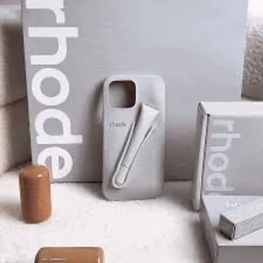 NEW Rhode‎ Peptide Lip Case iPhone 13 Gray Silicone Phone Case Hailey Bieber